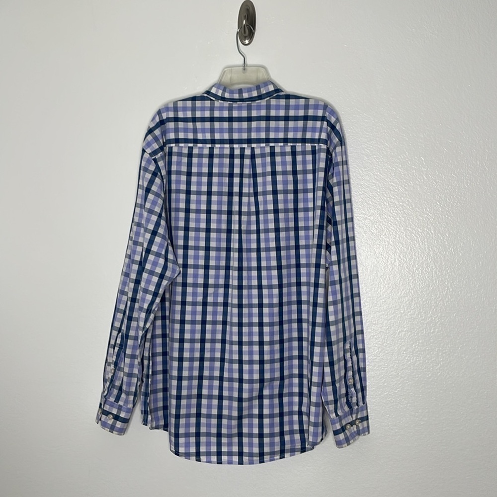 Tommy Bahama 100% Pima Cotton Long Sleeve Blue Plaid Button Up Shirt Size XXL - Picture 7 of 7